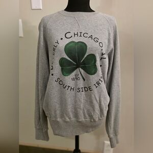 The School Project Gray Chicago Clover Womens Sweater